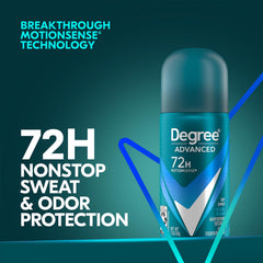 Degree Men travel deodorant 1oz bottle front highlights travel-friendly size for daily use.