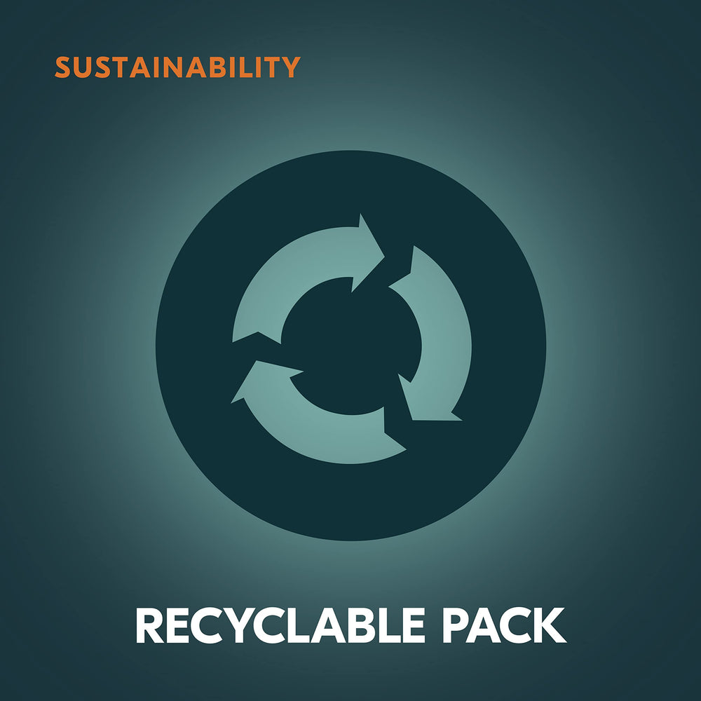 Degree packaging recycling icon highlights eco-friendly packaging options.