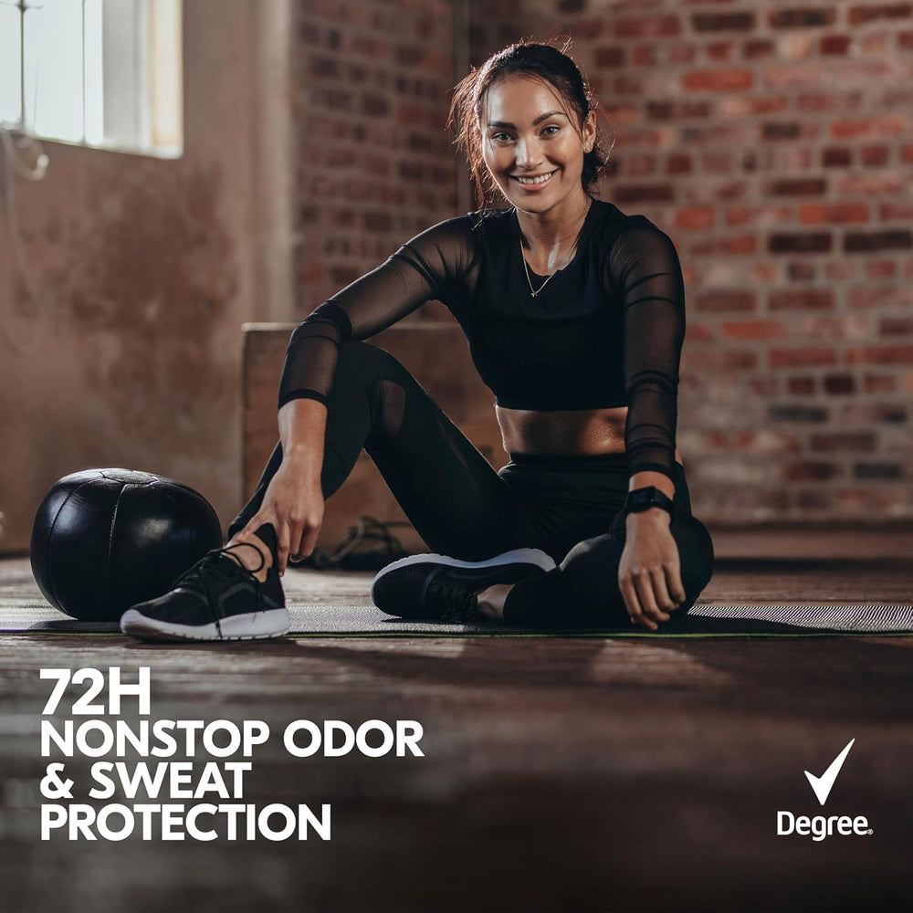 Degree Shower Clean 72-hour protection demonstrates long-lasting confidence.