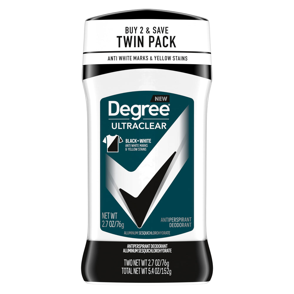 Degree two-pack of UltraClear sticks ready for everyday use