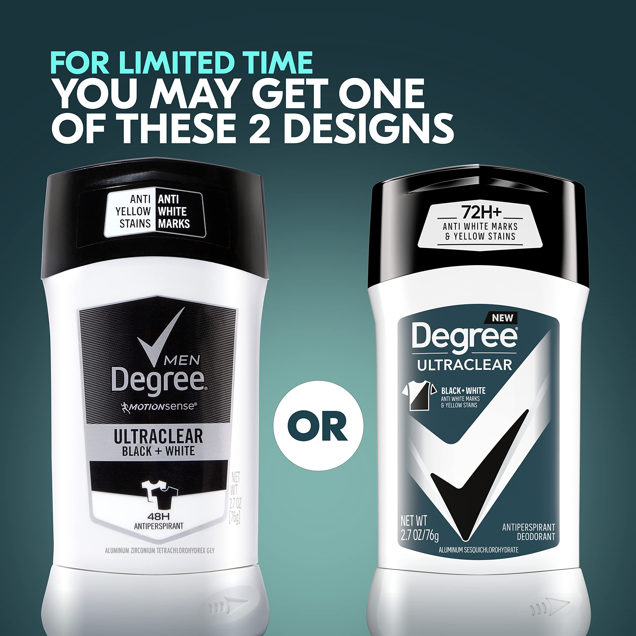 Degree Ultraclear deodorant stick glide provides smooth daily protection