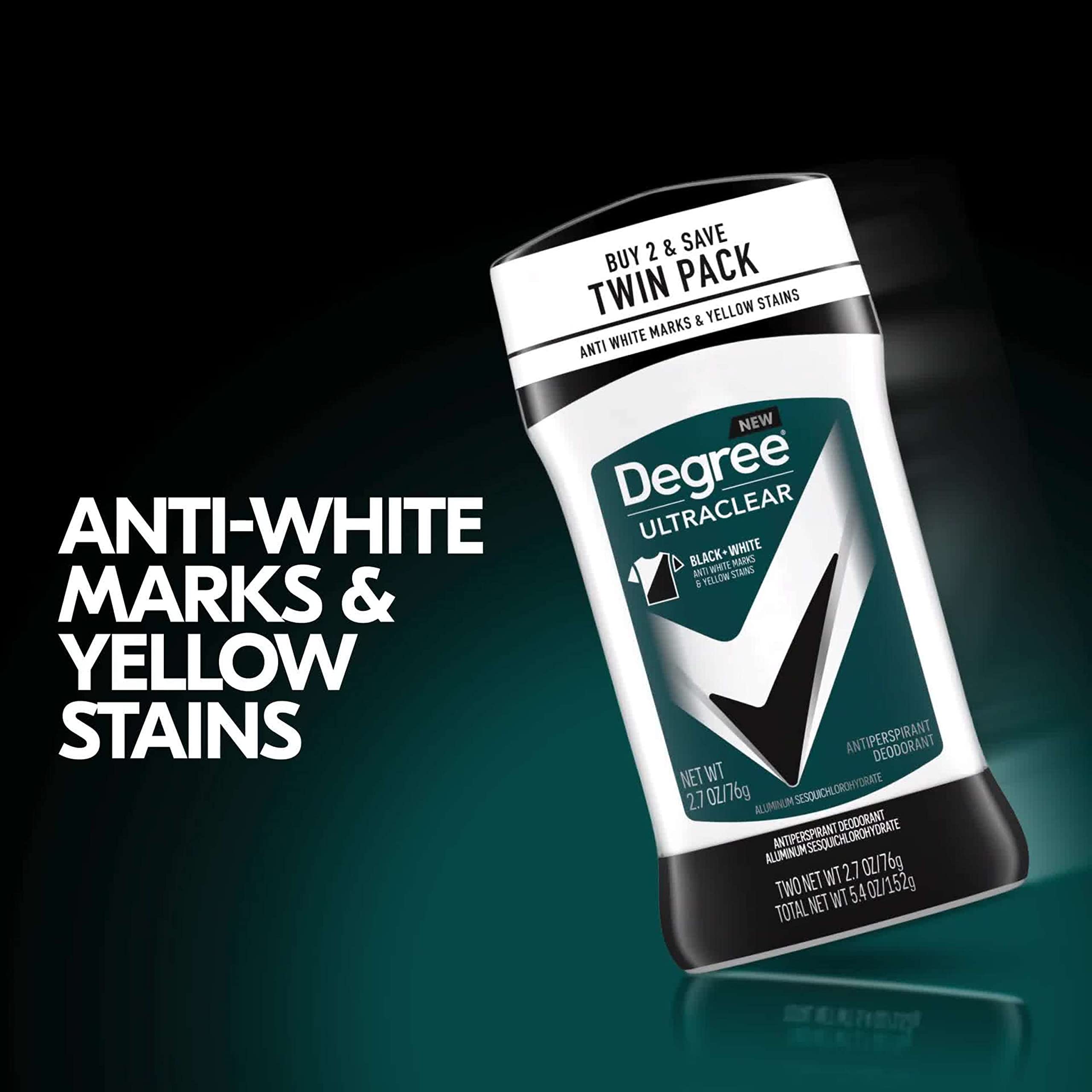 Degree white shirt with no yellow stains, breathable fabric preserved