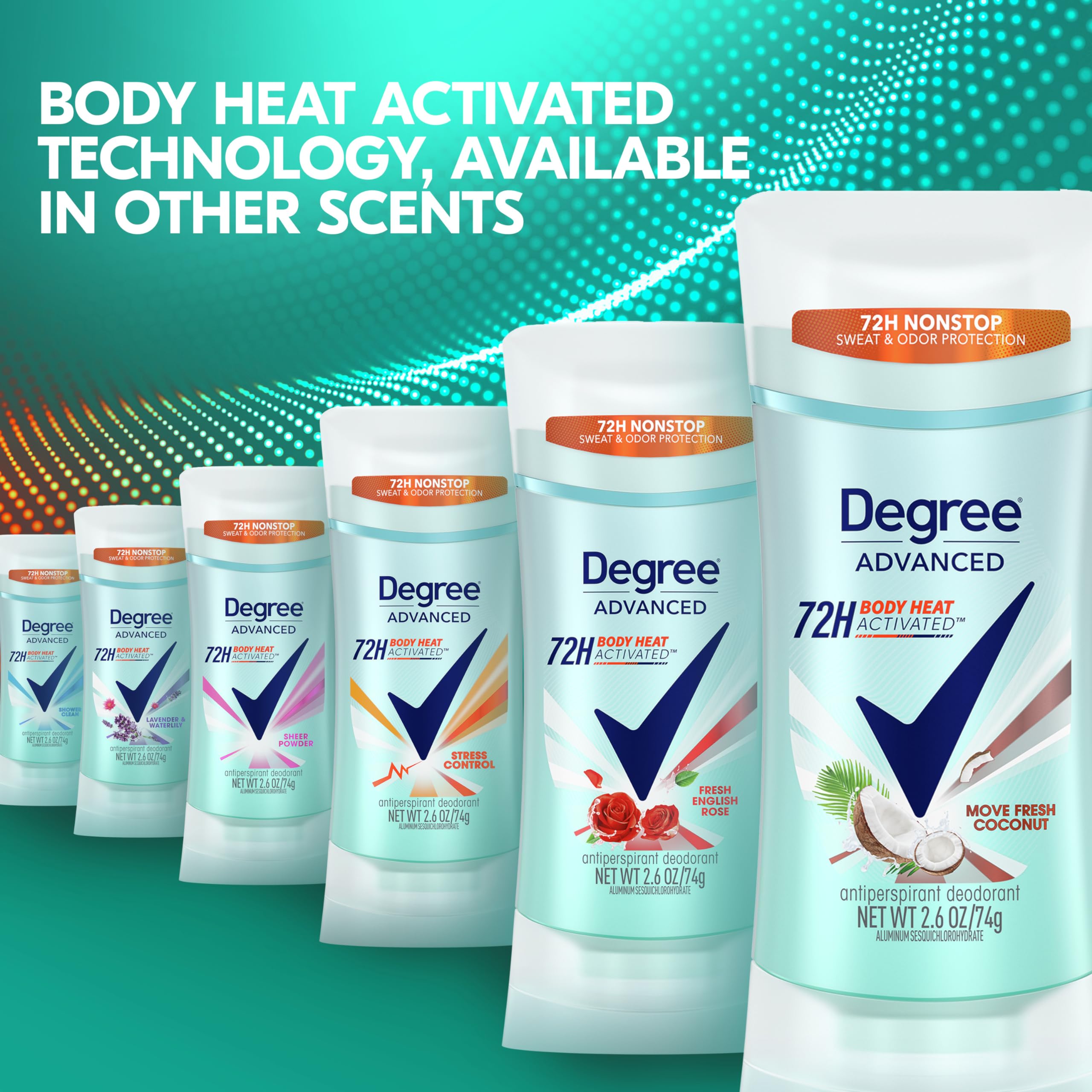 Degree Move antiperspirant for women supports an active lifestyle.