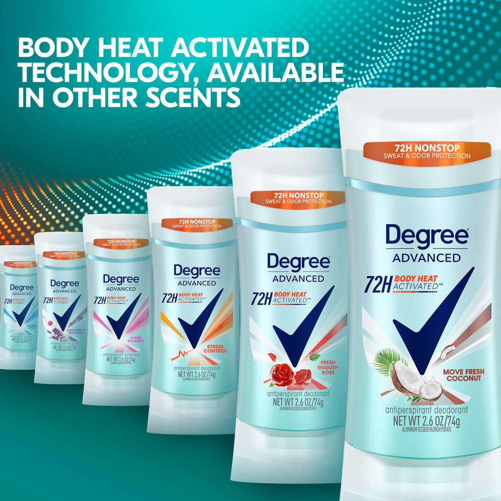Degree Move antiperspirant for women supports an active lifestyle.