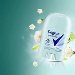 Degree Shower Clean mini-stick front view highlights travel-size convenience for gym bags and purses.