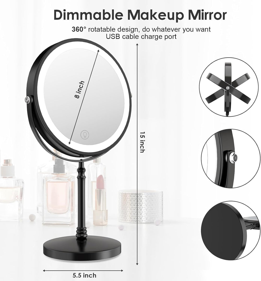 DEIOVWXS 10x magnifying side supports precise details for brows and lashes.