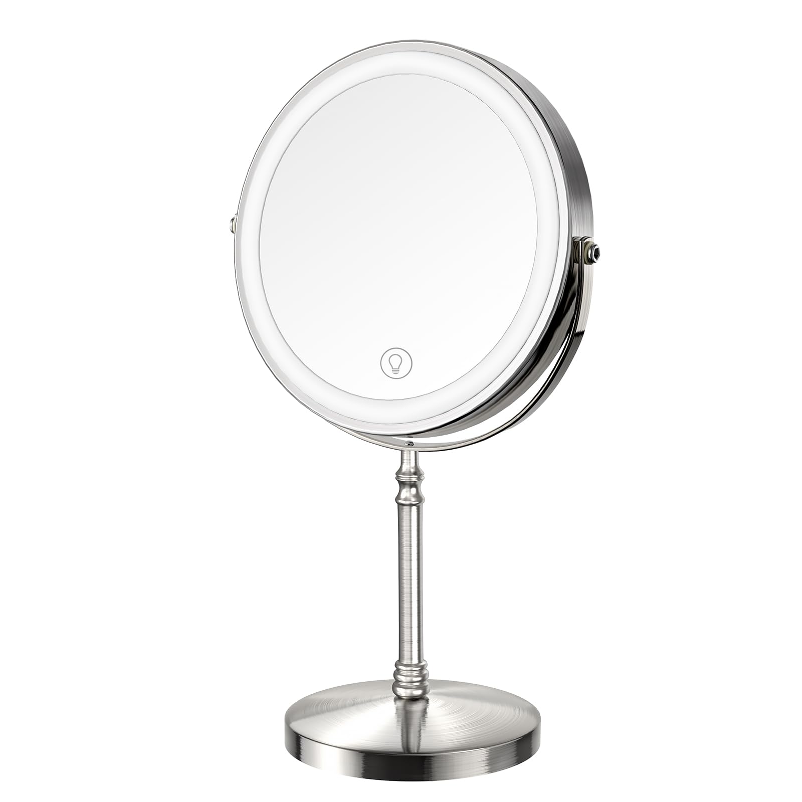 DEIOVWXS lighted makeup mirror 8-inch wide view for precise makeup application