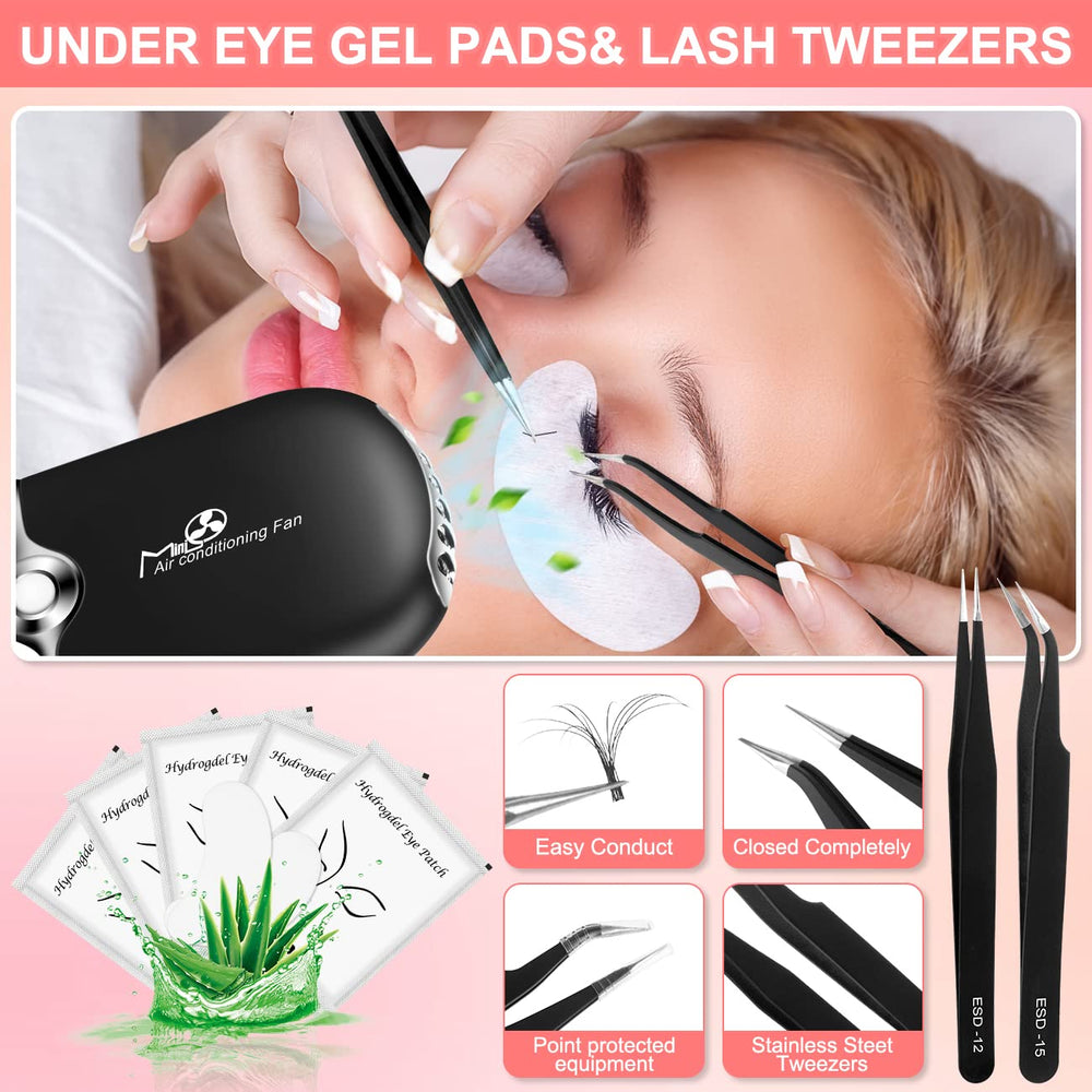 Dejiovey curved lash tweezer ideal for handling large volume fans