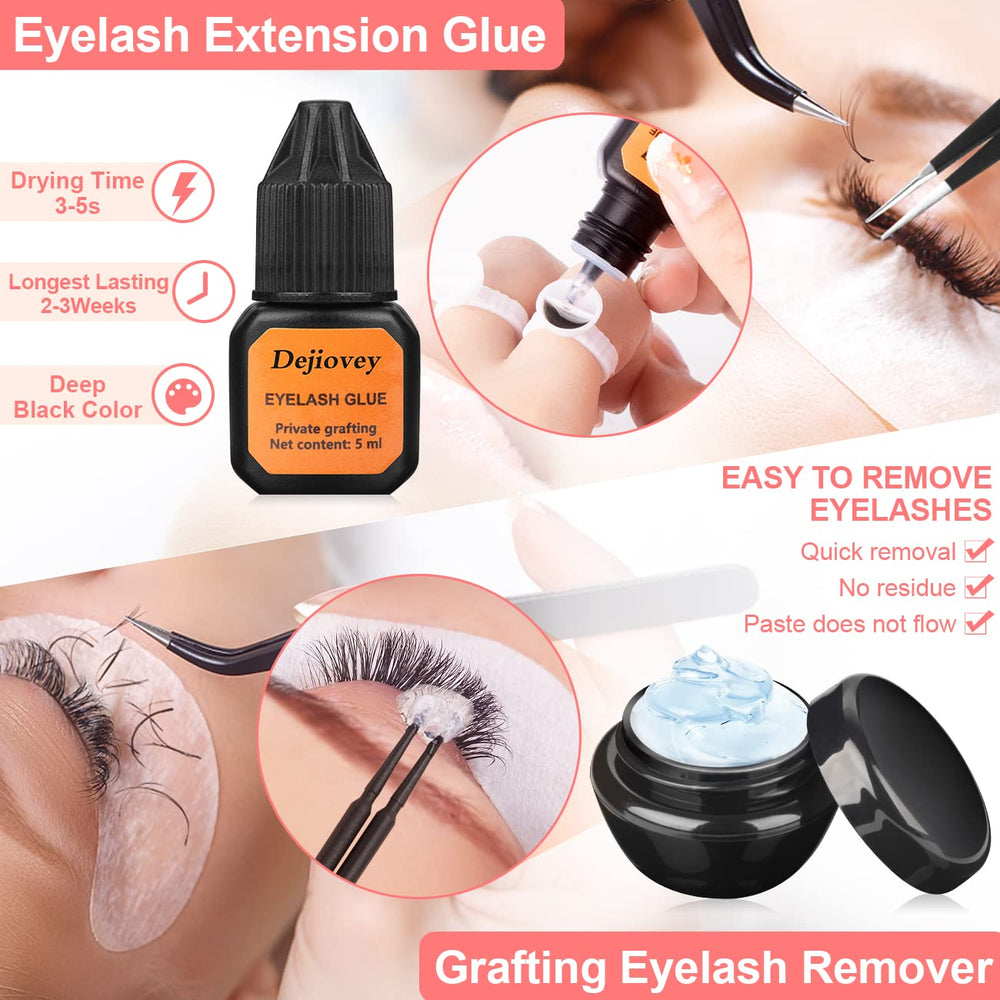 Dejiovey lash glue and remover designed for mannequin-head practice sessions
