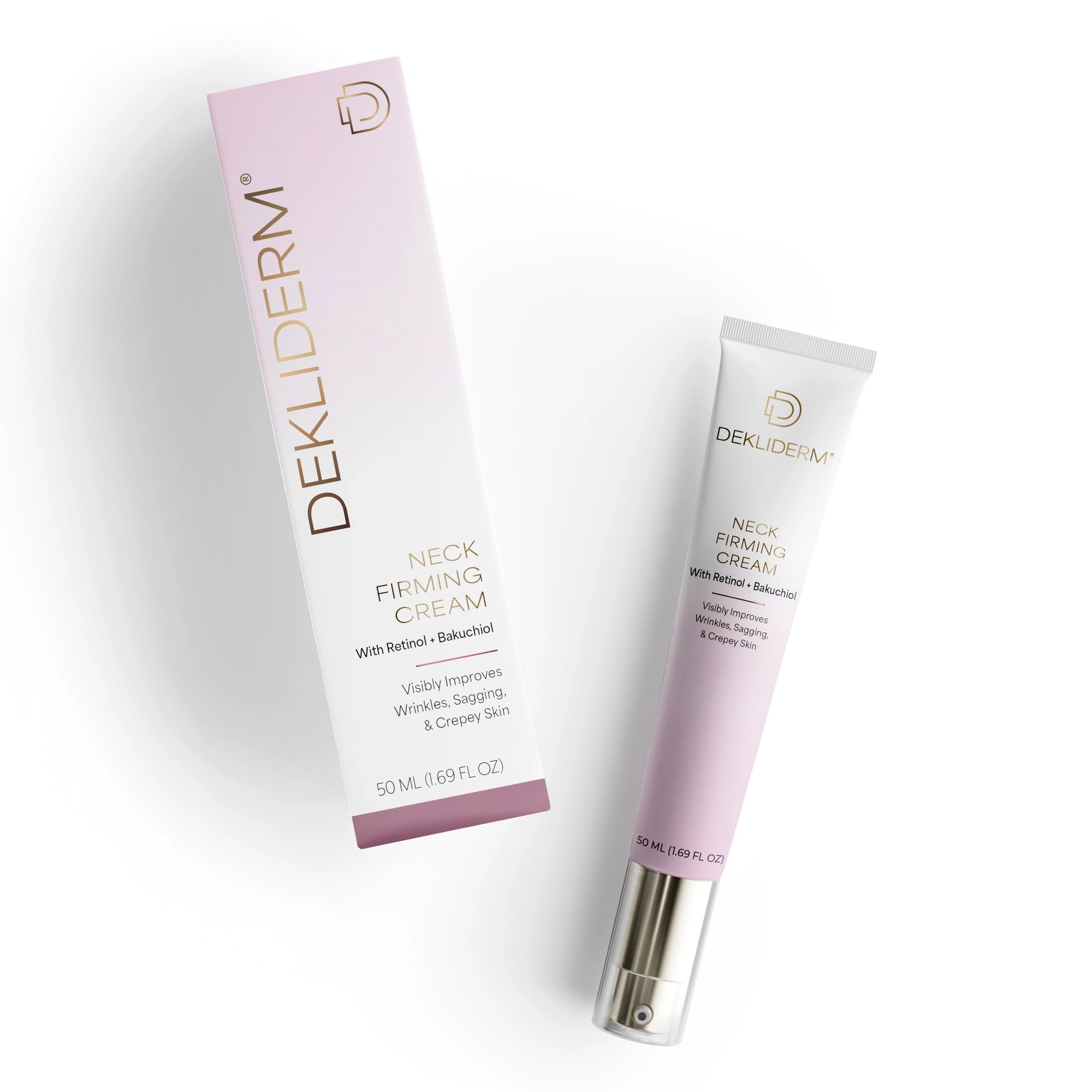 Dekliderm Neck Firming Cream wrinkles close-up showing potential smoother neck skin.