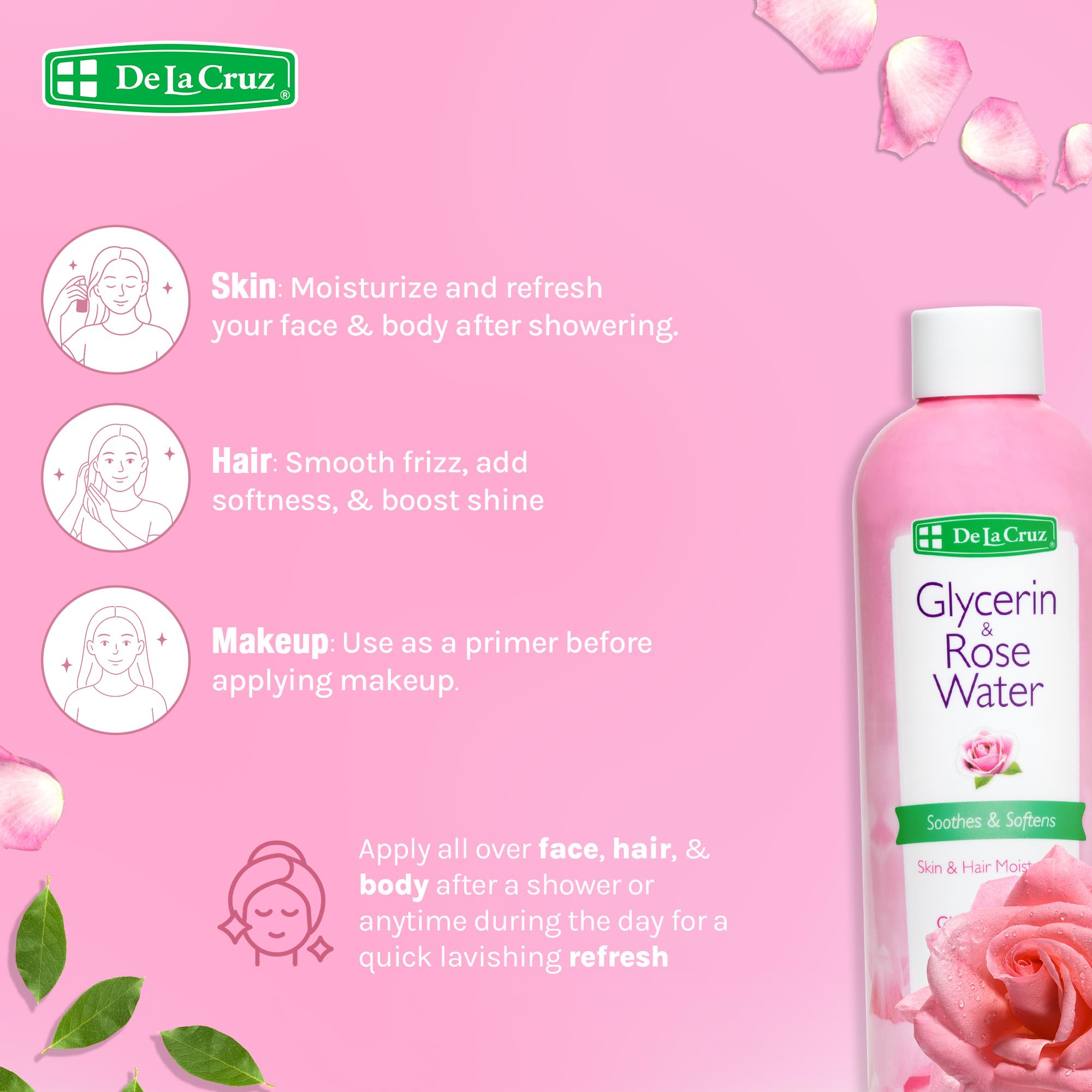 De La Cruz Allergy-tested label indicates gentle, skin-friendly formula.