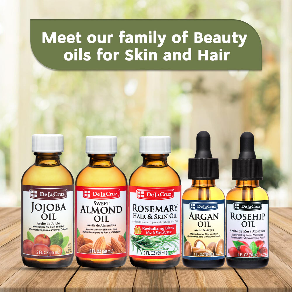 Oil bottle pour suggesting easy massage and skin-friendly use.