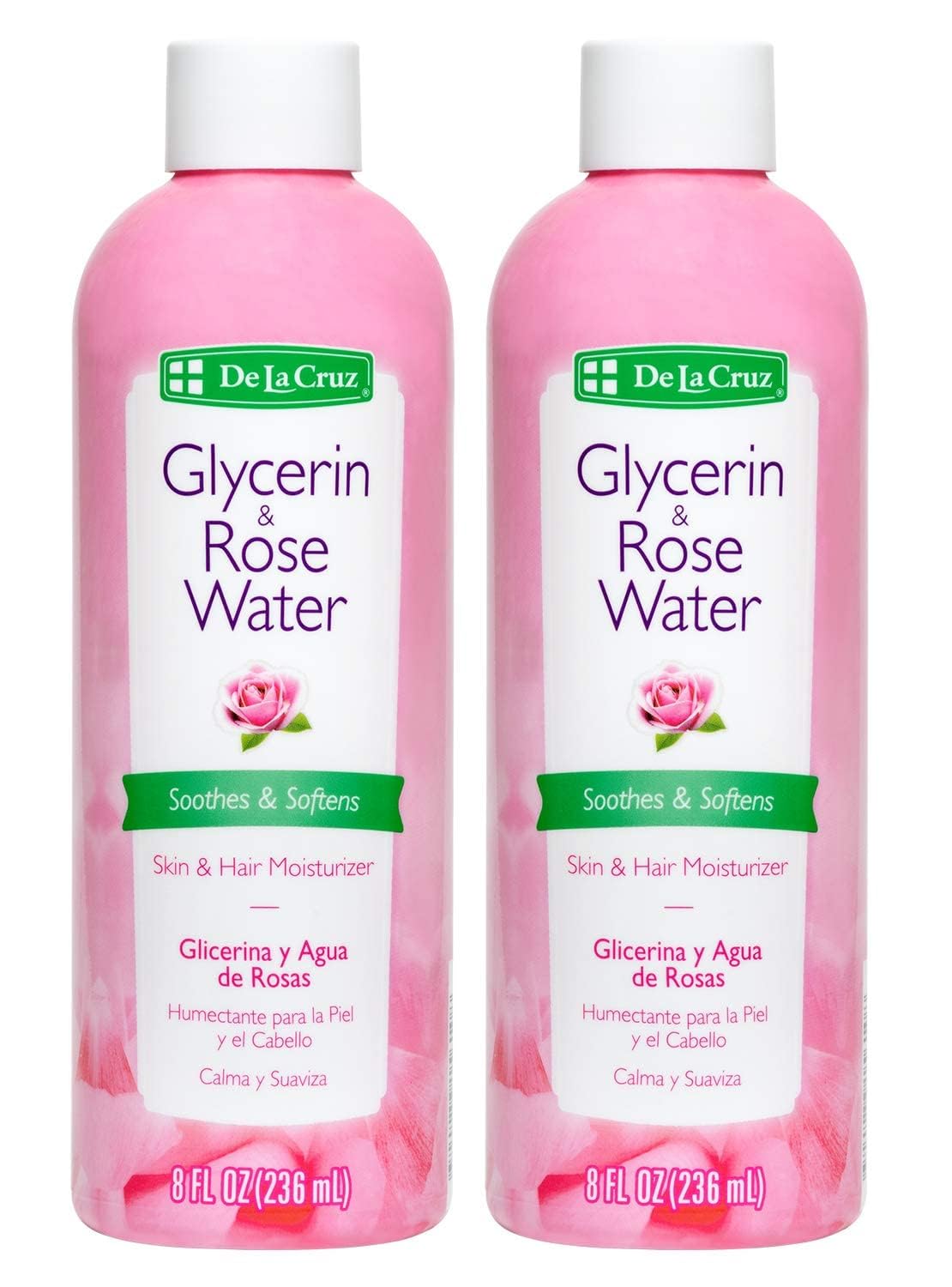De La Cruz Rose Water Toner bottle for daily facial hydration and refreshment.