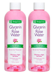 De La Cruz Rose Water Toner bottle for daily facial hydration and refreshment.