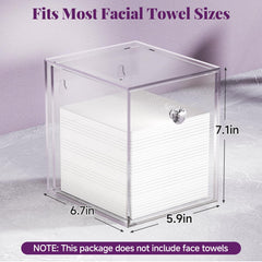 Delamu Face Towels Holder side drawer open, smooth access with wet hands.