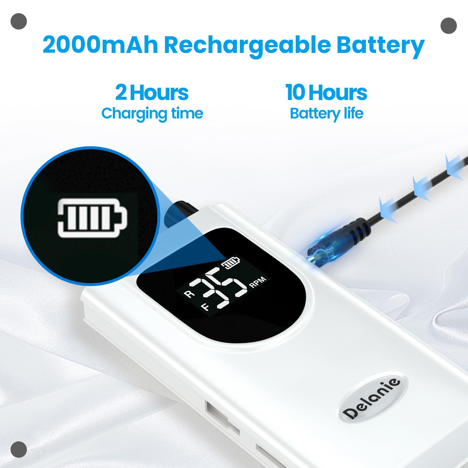 Delanie nail drill quiet operation minimizes vibration for comfortable client experiences.