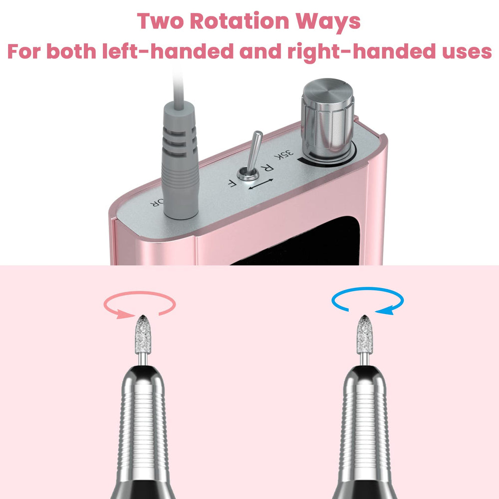 Delanie nail drill operates quietly with low vibration during a session.