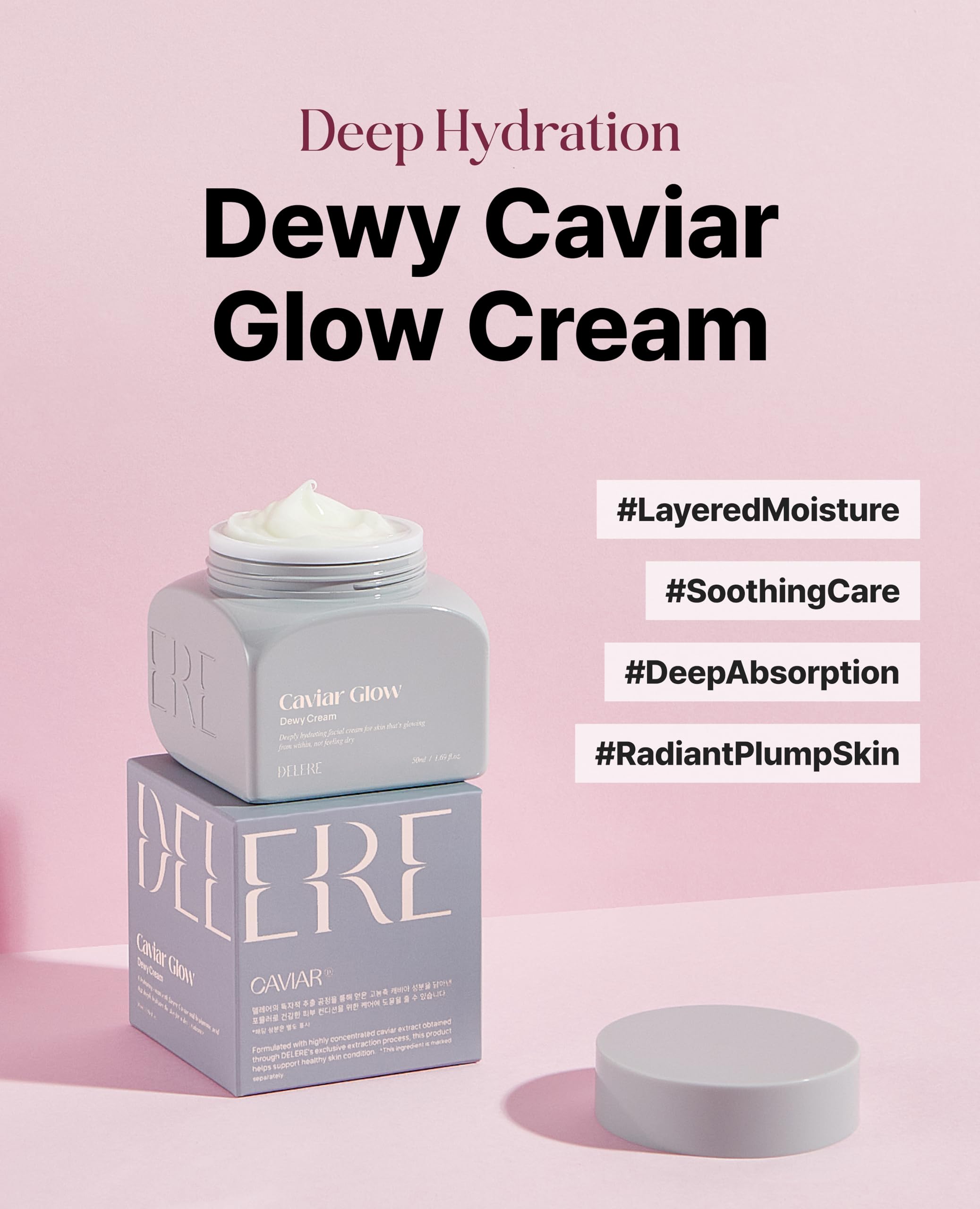 Delere packaging photo highlights premium skincare with Dermatest safety certification