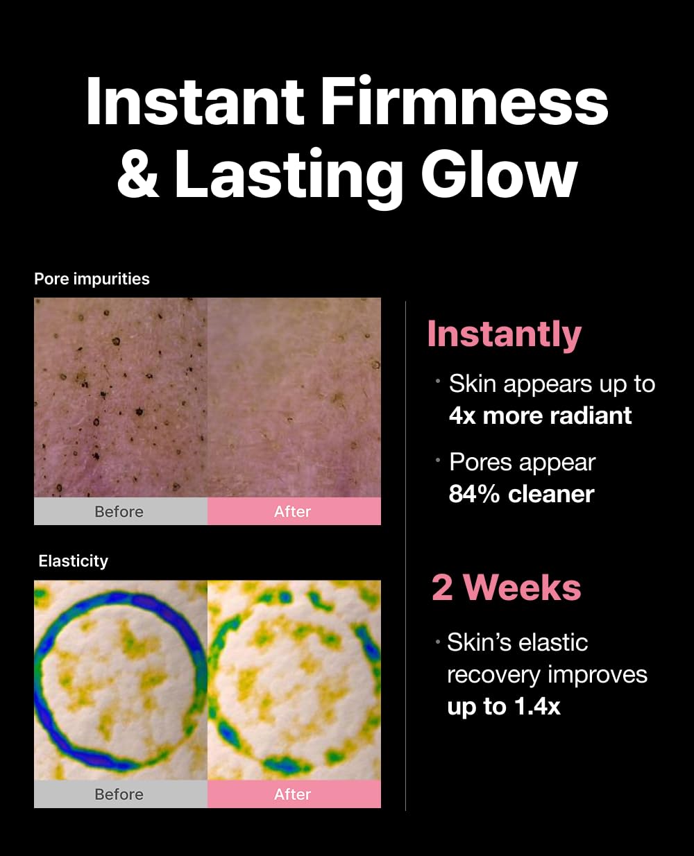Delere Caviar Glow mask glow-before-after concept showcases radiant skin potential.