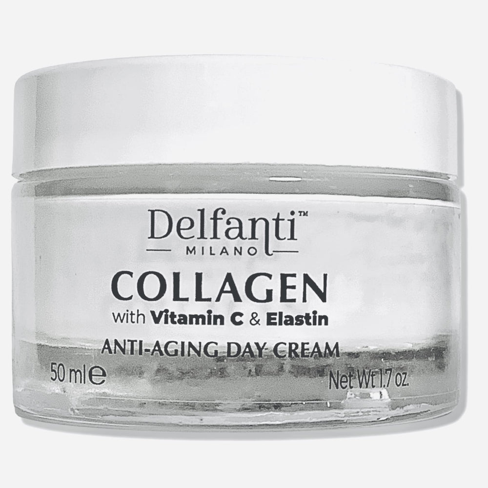 Delfanti-Milano collagen-cream-jar showing silky texture for daily anti-aging care