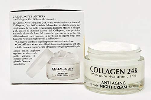 Delfanti-Milano Peptides and grape seed oil highlight nourished skin appearance.
