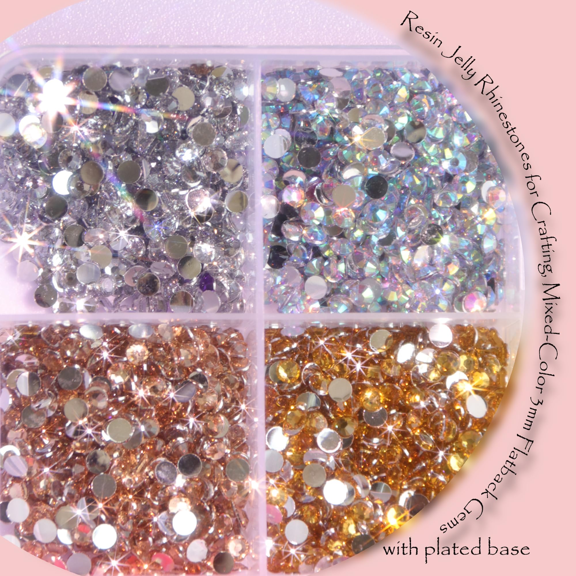 Delgoash AB-coated rhinestones provide lasting shine for embellishments.