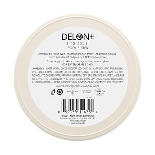 DELON coconut oil ingredient graphic for nourishing skincare