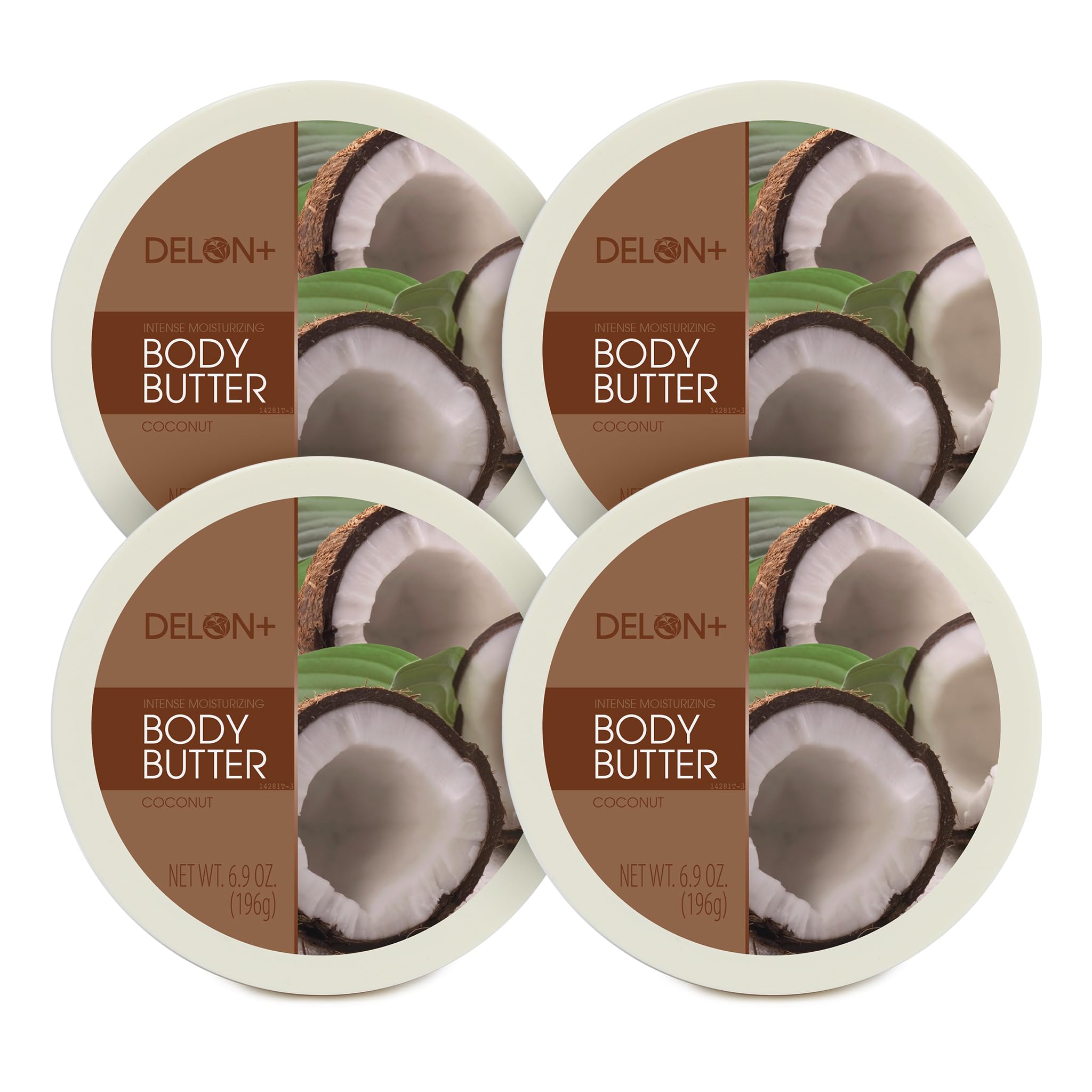 DELON Intense Moisturizing Body Butter coconut jar closeup for deep hydration
