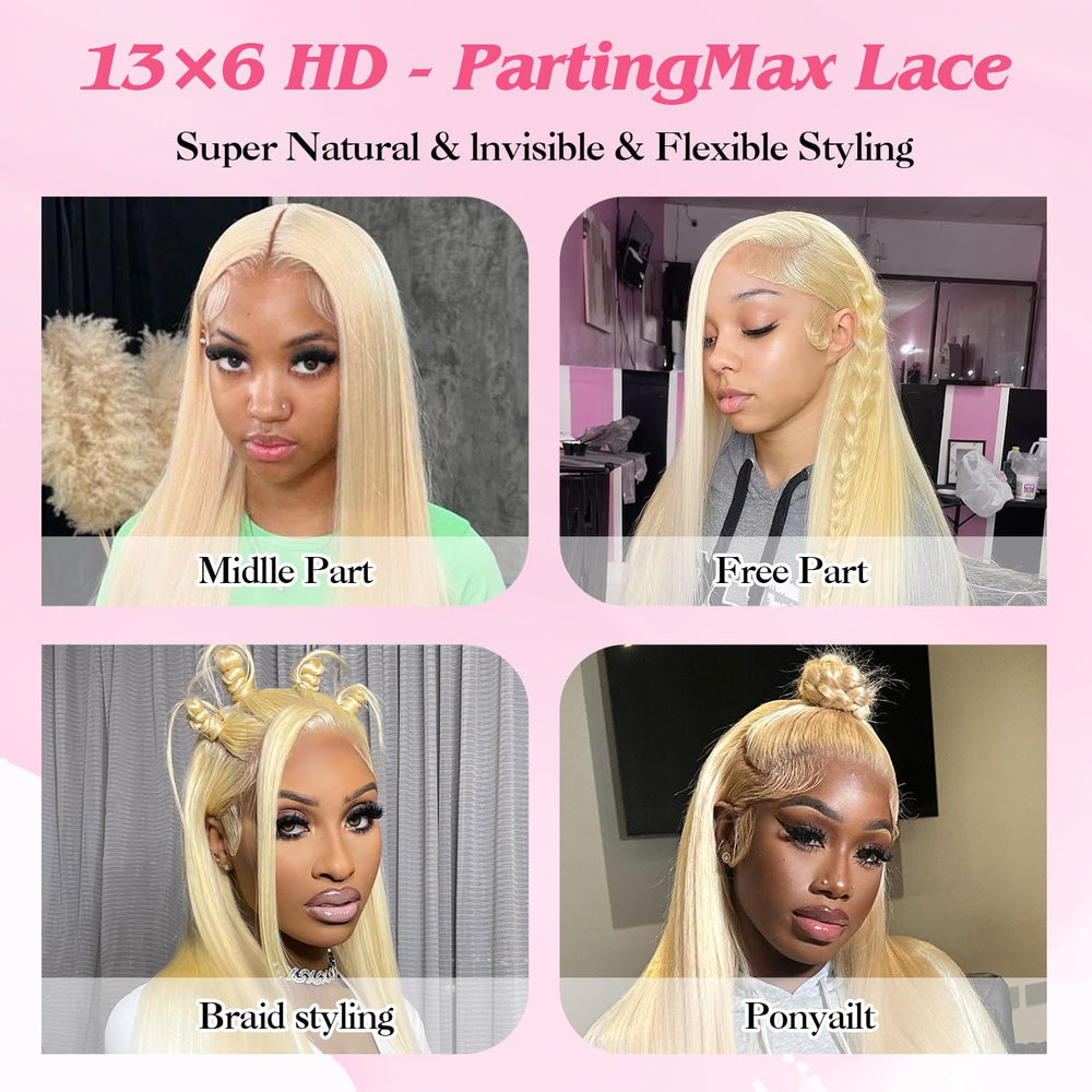 Deloni 613 lace front wig supports middle, side parts and ponytail options