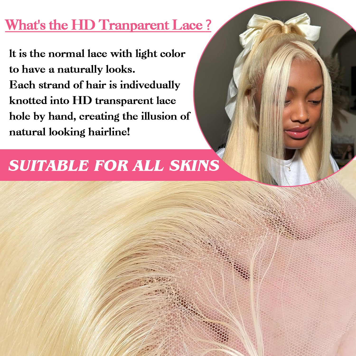 Deloni 613 lace front wig natural hairline with baby hairs for realistic edge