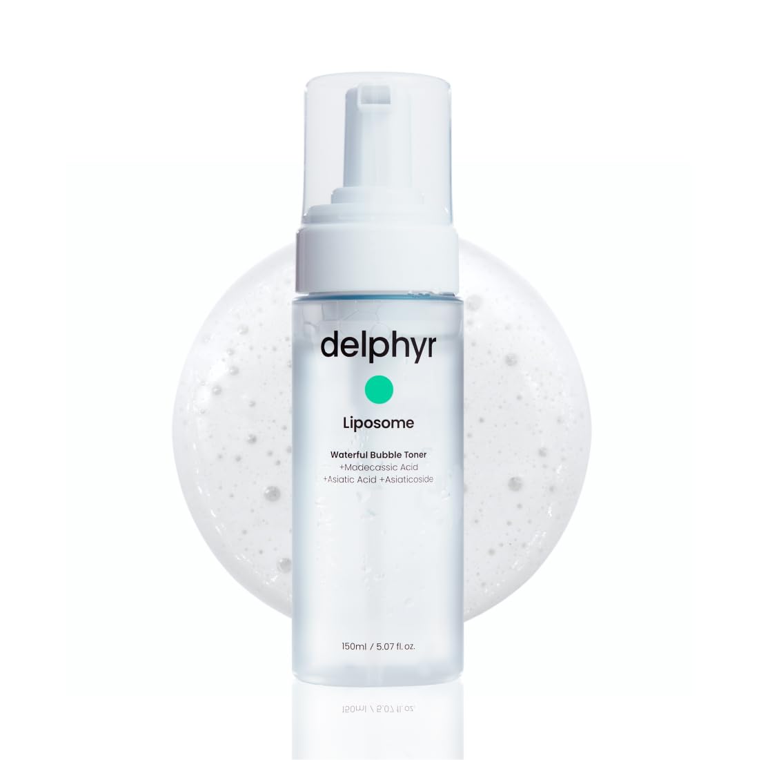 Delphyr liposome waterful bubble serum bottle front showing hydration-boosting design