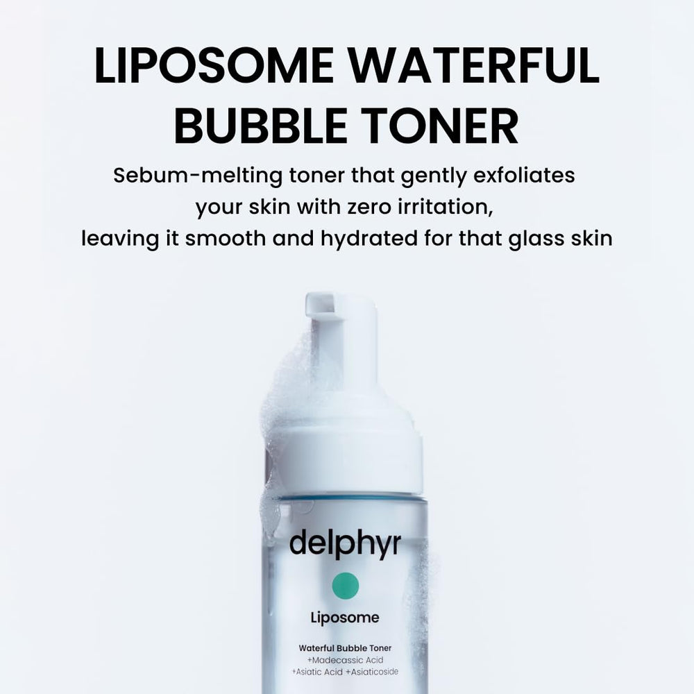 Delphyr liposome waterful bubble serum foam texture reveals refreshing hydration