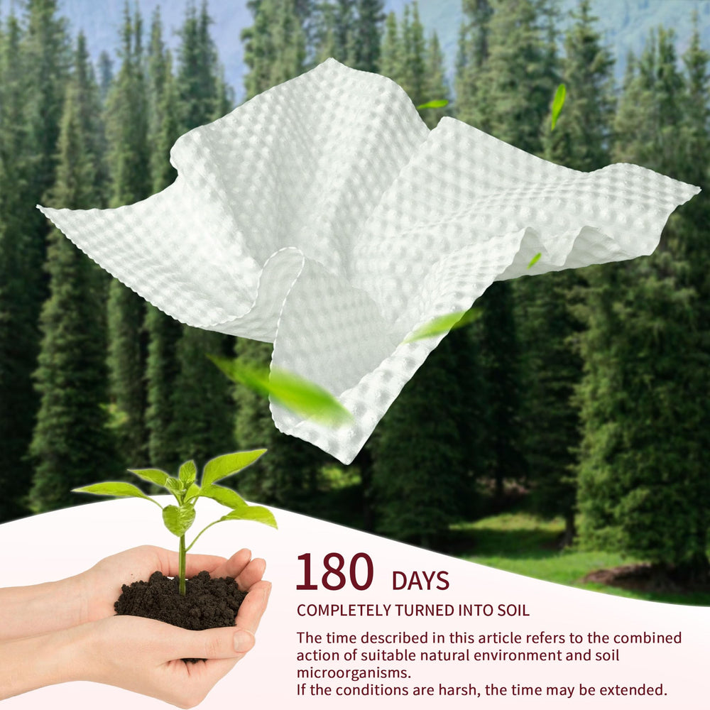 Deluwire face tissues demonstrate dual dry and wet use for cleansing.