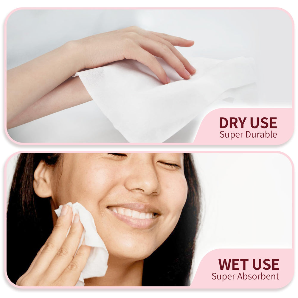 Deluwire face towels soft texture close-up highlights gentle, skin-friendly fabric.