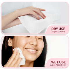 Deluwire face towels soft texture close-up highlights gentle, skin-friendly fabric.