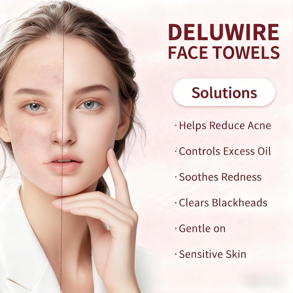 Deluwire face towels wet-dry usage demonstration for versatile cleansing.