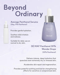 De:maf Panthenol 30% Wonder Drops application on the face for calm skin