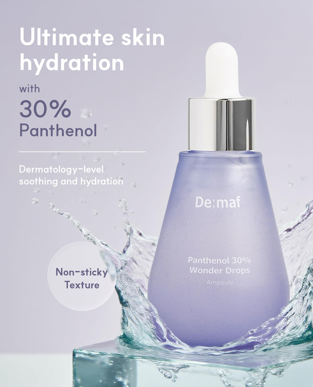 De:maf Panthenol 30% Wonder Drops pipette dispensing soothing serum