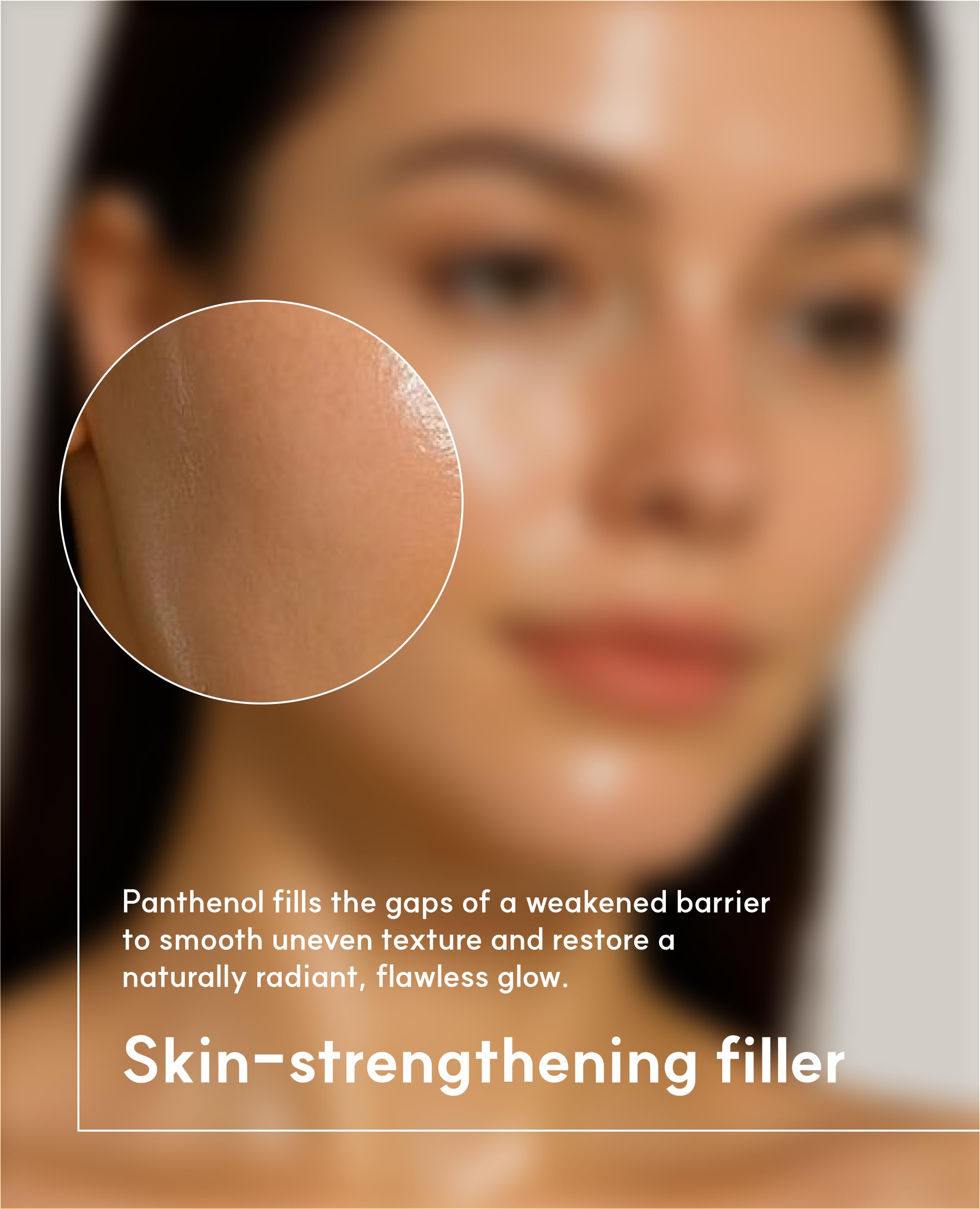 De:maf Panthenol 30% Wonder Drops texture on skin for hydration and even tone