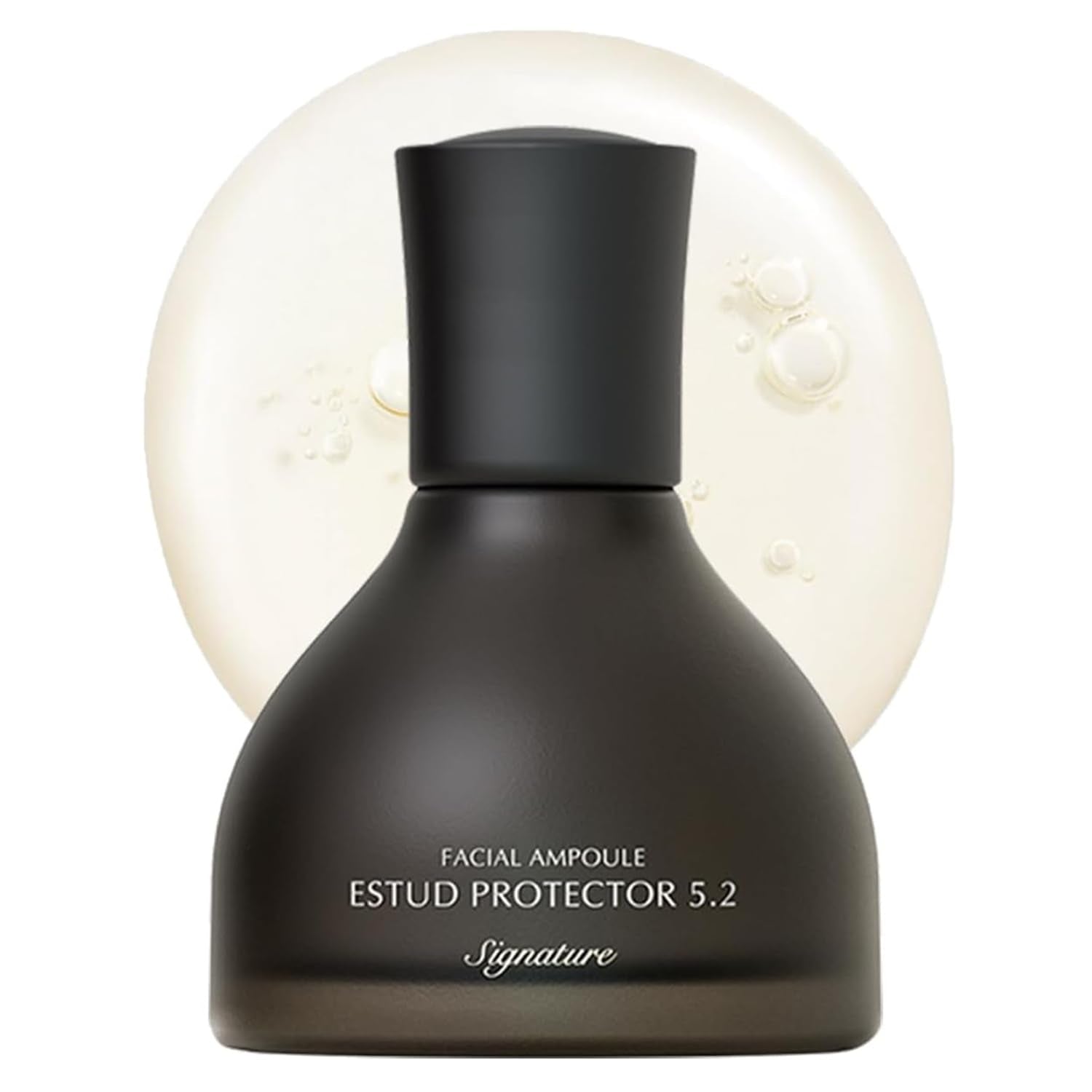 DEMAR 3 Signature ESTUD bottle closeup showing pore-minimizing serum for smoother skin.
