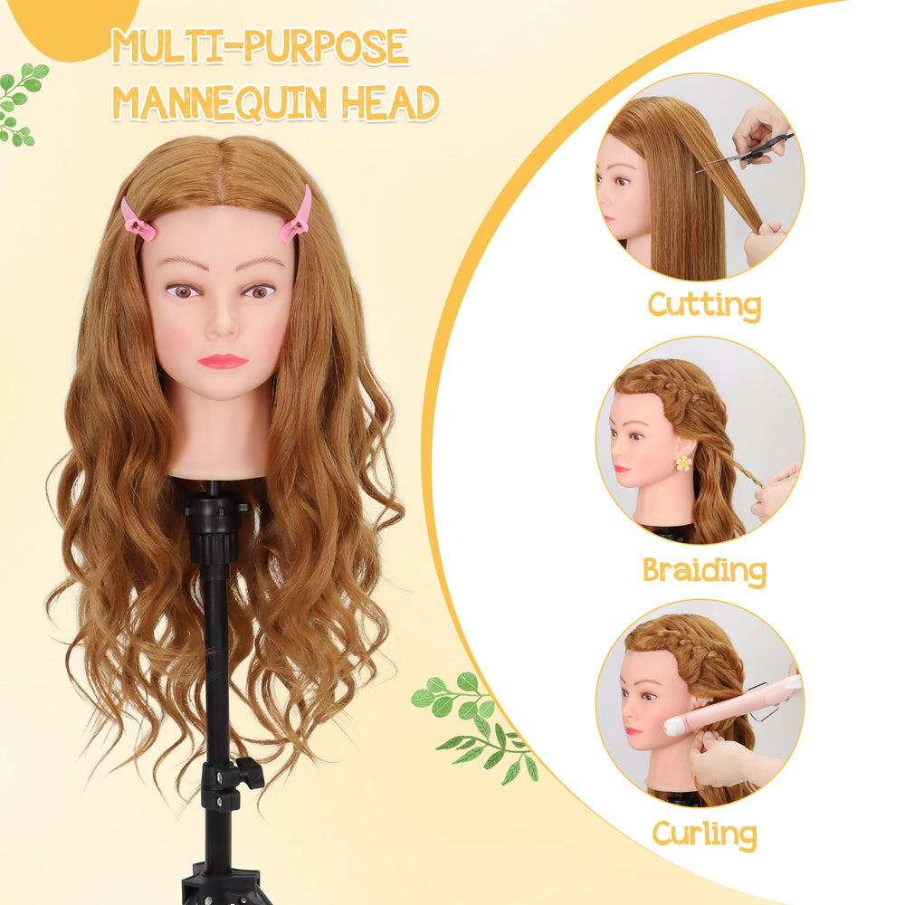 Demides mannequin head clamp-stand setup provides secure practice