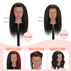 Demides mannequin head styling setup for curling, braiding, and precision work