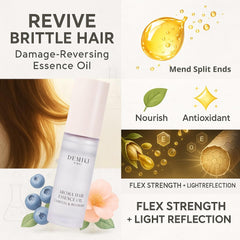 DEMIKI Hair Oil curl hydration bottle defines curls and shields from environmental stress.