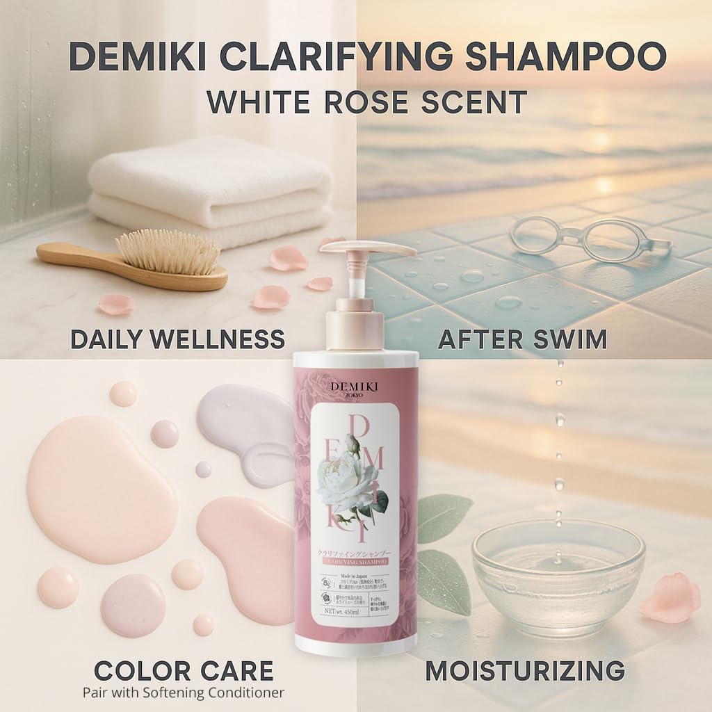 DEMIKI color-protection-shiny-hair image shows vibrant, protected color after washing.