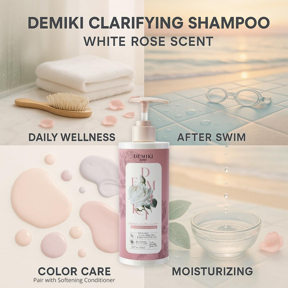 DEMIKI color-protection-shiny-hair image shows vibrant, protected color after washing.