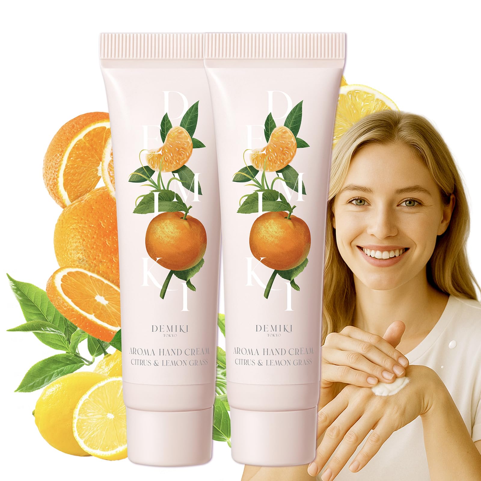 DEMIKI Shea Butter Hand Cream packaging highlights travel-friendly duo for on-the-go softness