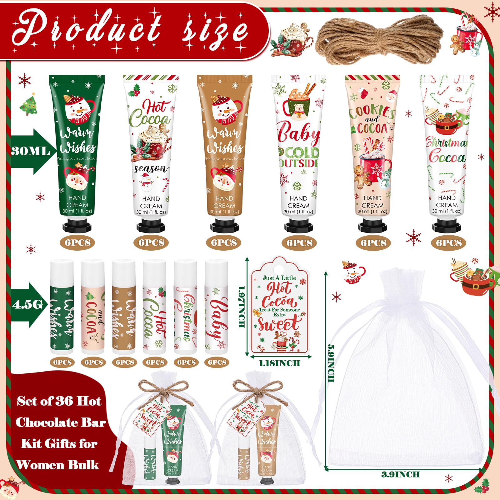 Demissle hand cream and organza bags packaging for easy gifting