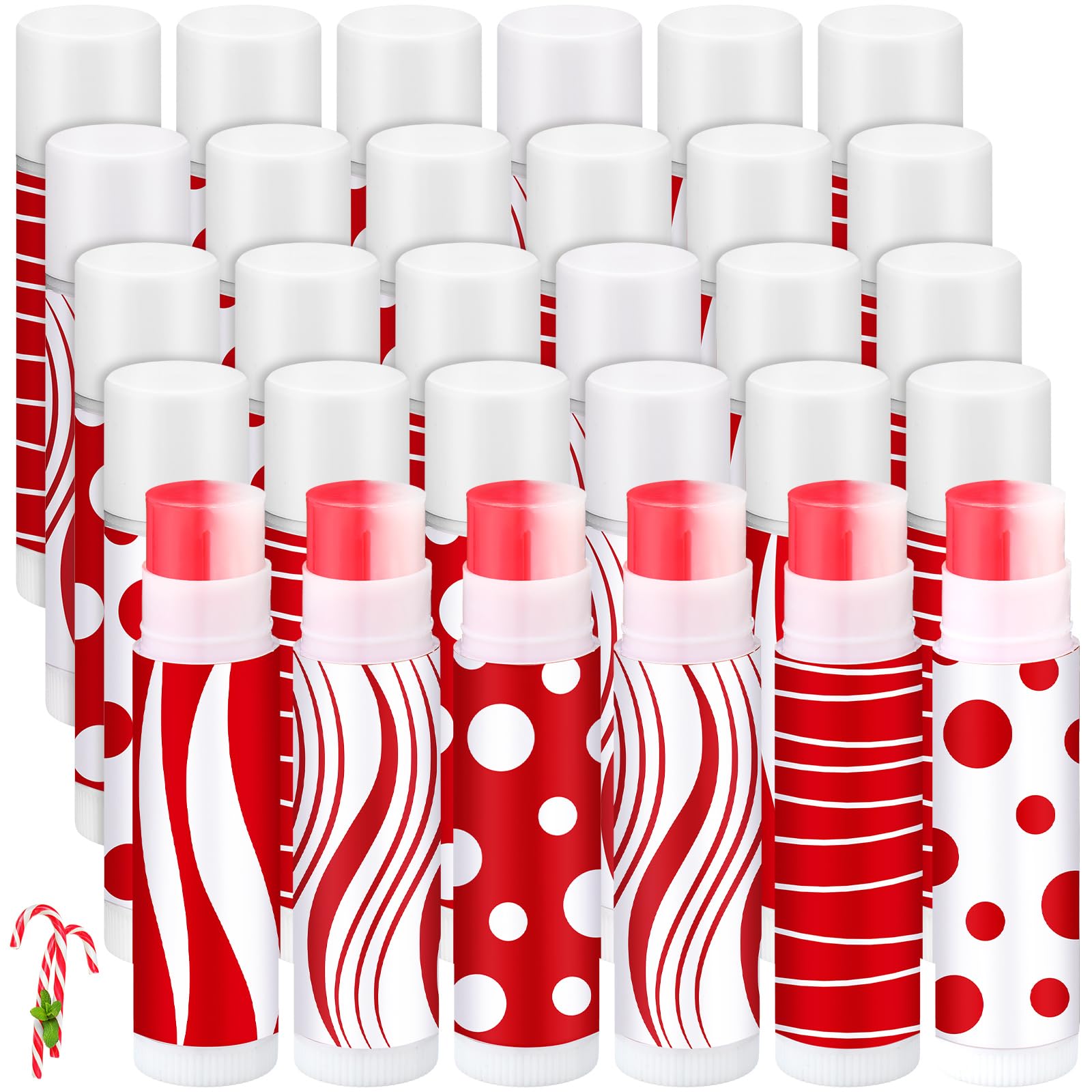 Demissle Christmas lip balm pack in red and white for festive gifting.