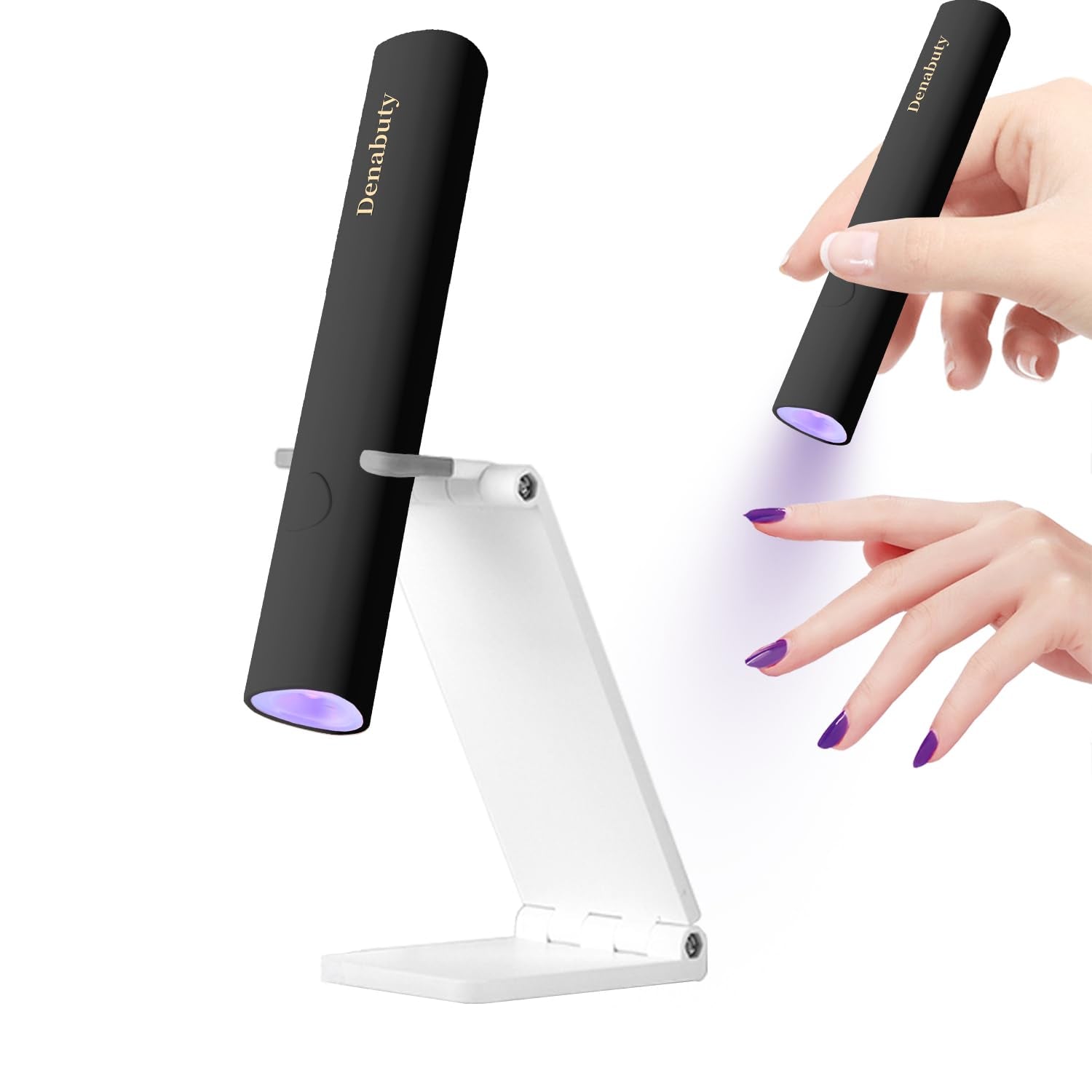 Denabuty mini UV nail lamp front view showing compact design for fast curing