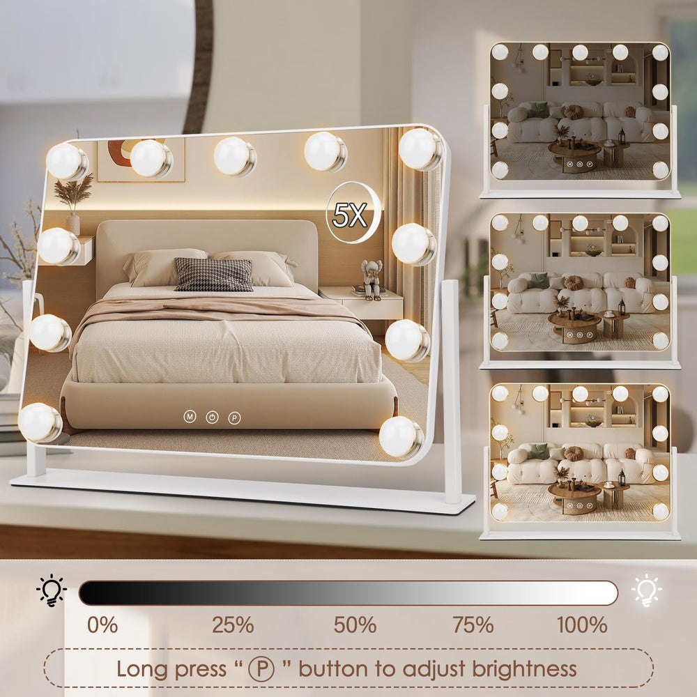 DenCert 3 lighting modes illuminate with cool, natural, or warm tones for any look